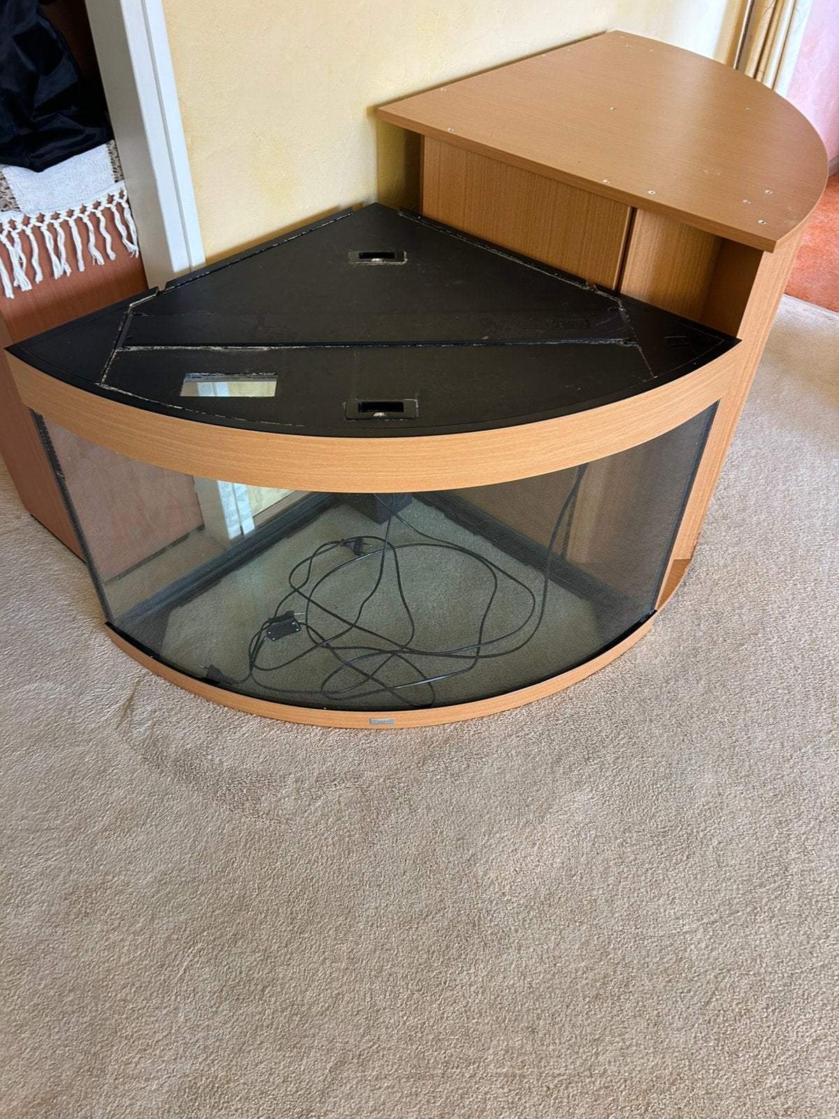 Juwel Trigon 190, beuken, Ophalen, Verwarming, Gebruikt, Leeg aquarium