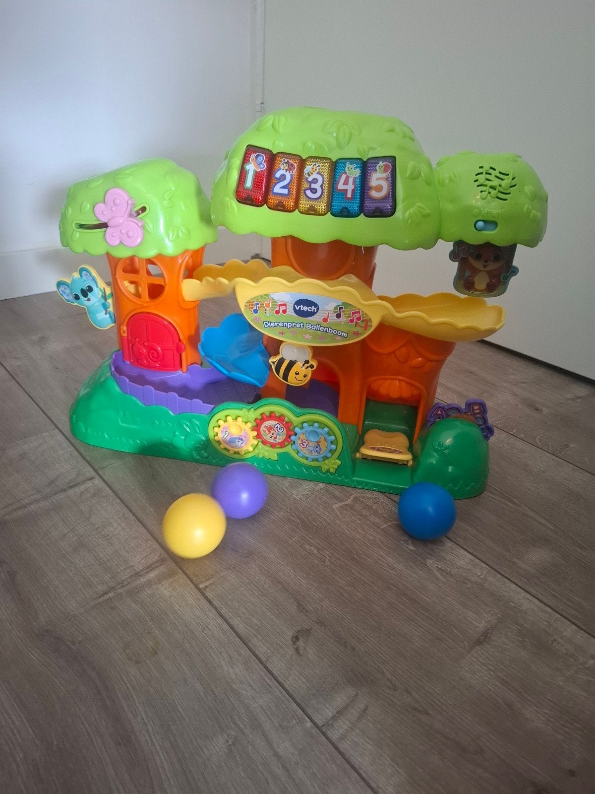 VTech Dierenpret Ballenboom met 3 ballen, Ophalen of Verzenden, Gebruikt, Overige typen, Met licht