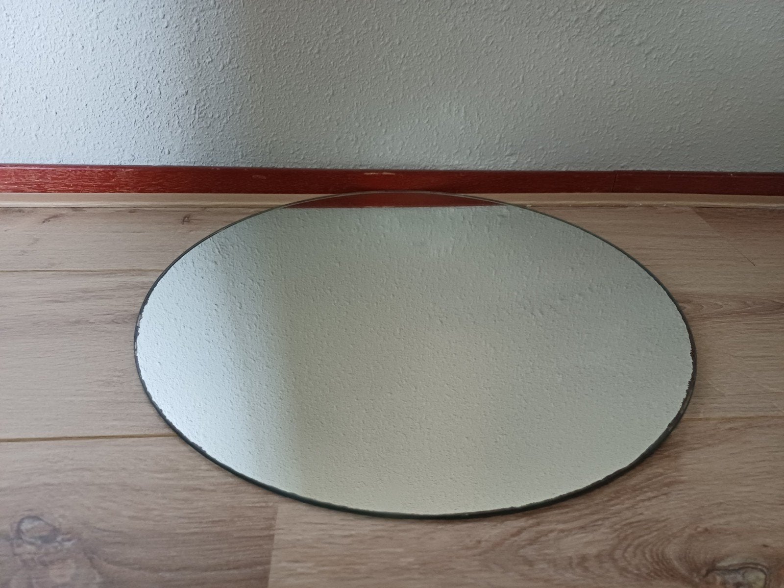 Ronde plakspiegel - diameter 40cm, Minder dan 50 cm, Gebruikt, Rond, Ophalen of Verzenden