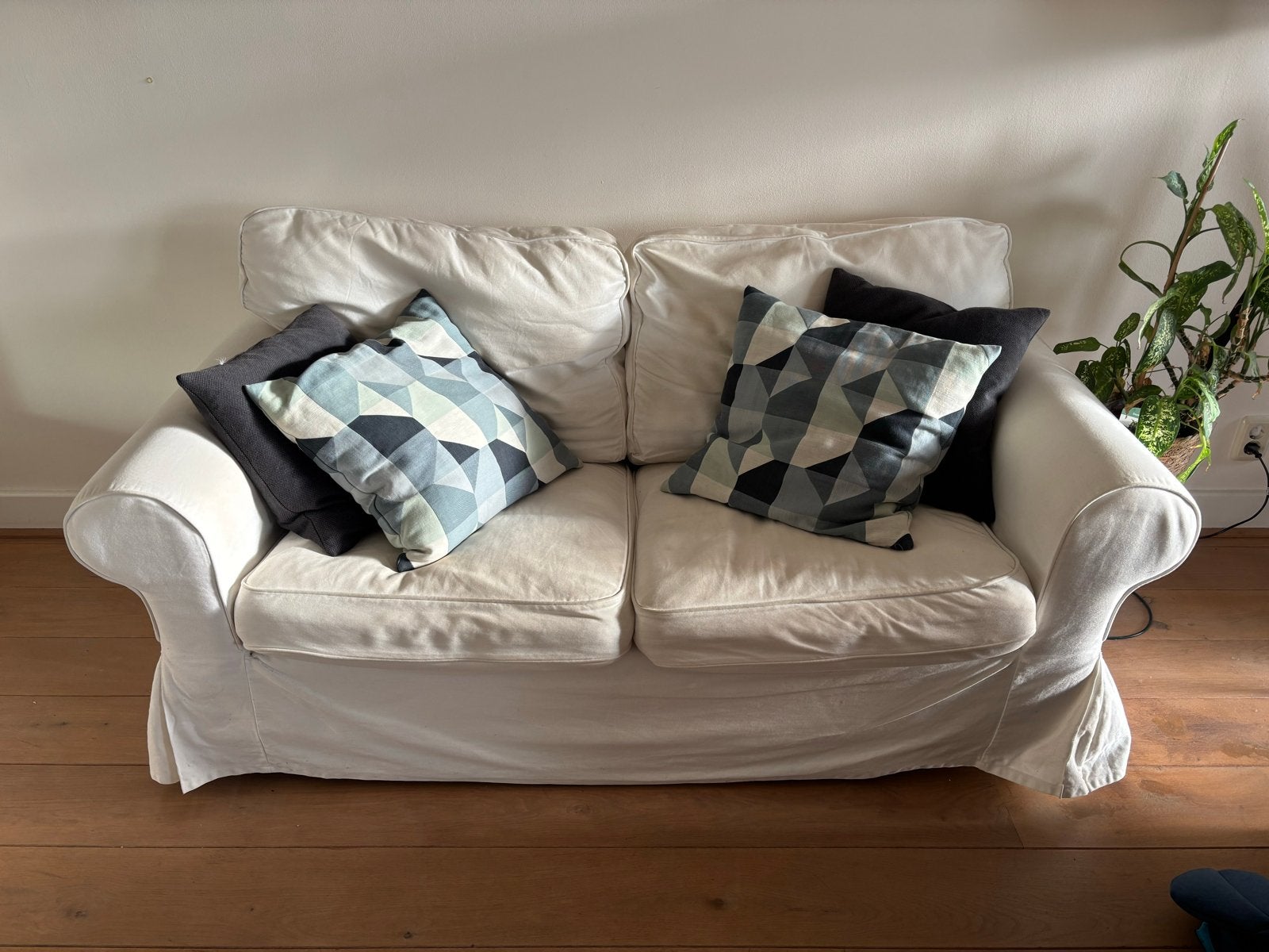Ikea Ektorp tweepersoonsbank, Ophalen, Gebruikt, 150 tot 200 cm, Tweepersoons