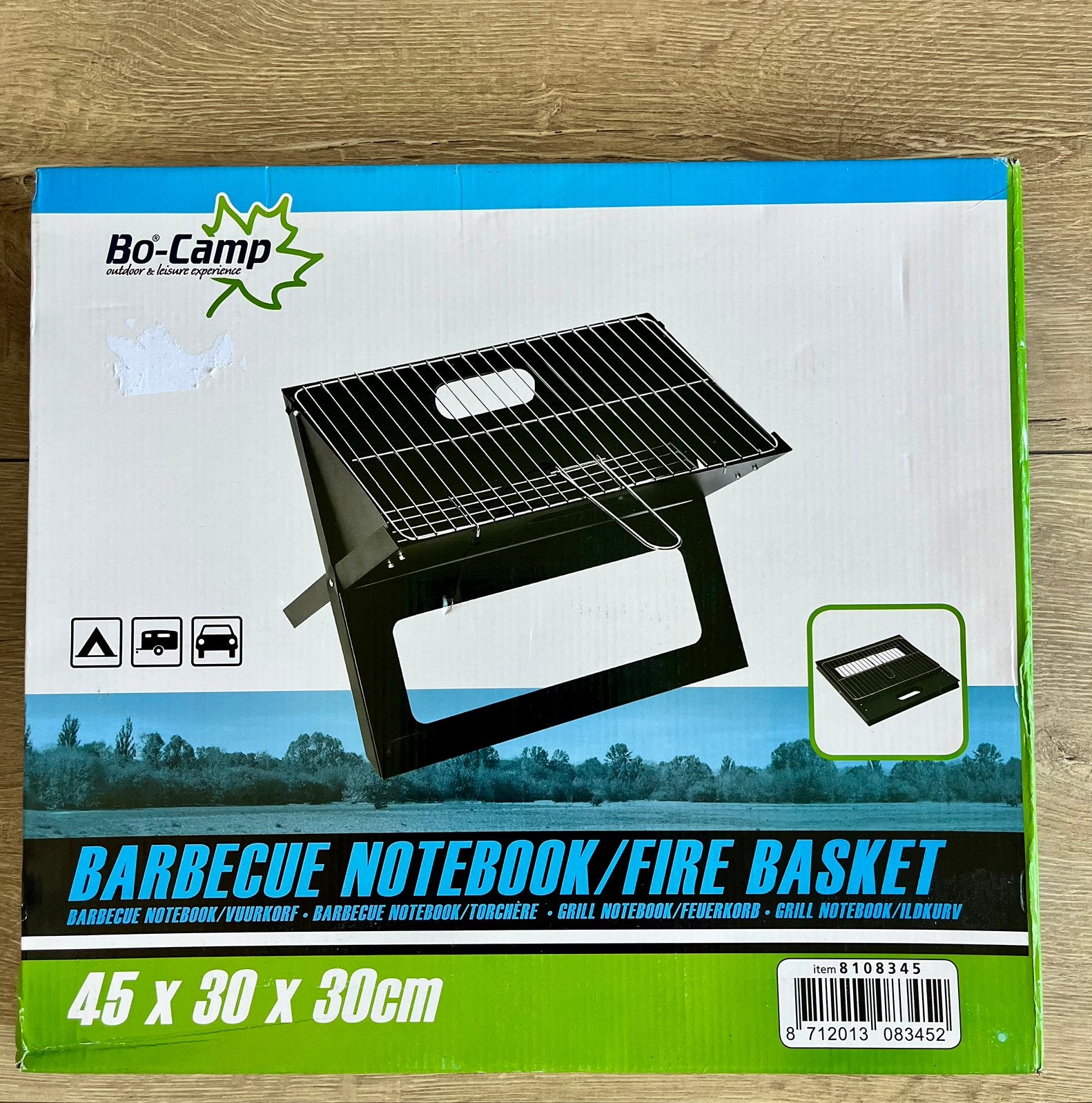 Barbecue notebook/fire basket Bo-Camp te koop, Ophalen, Nieuw