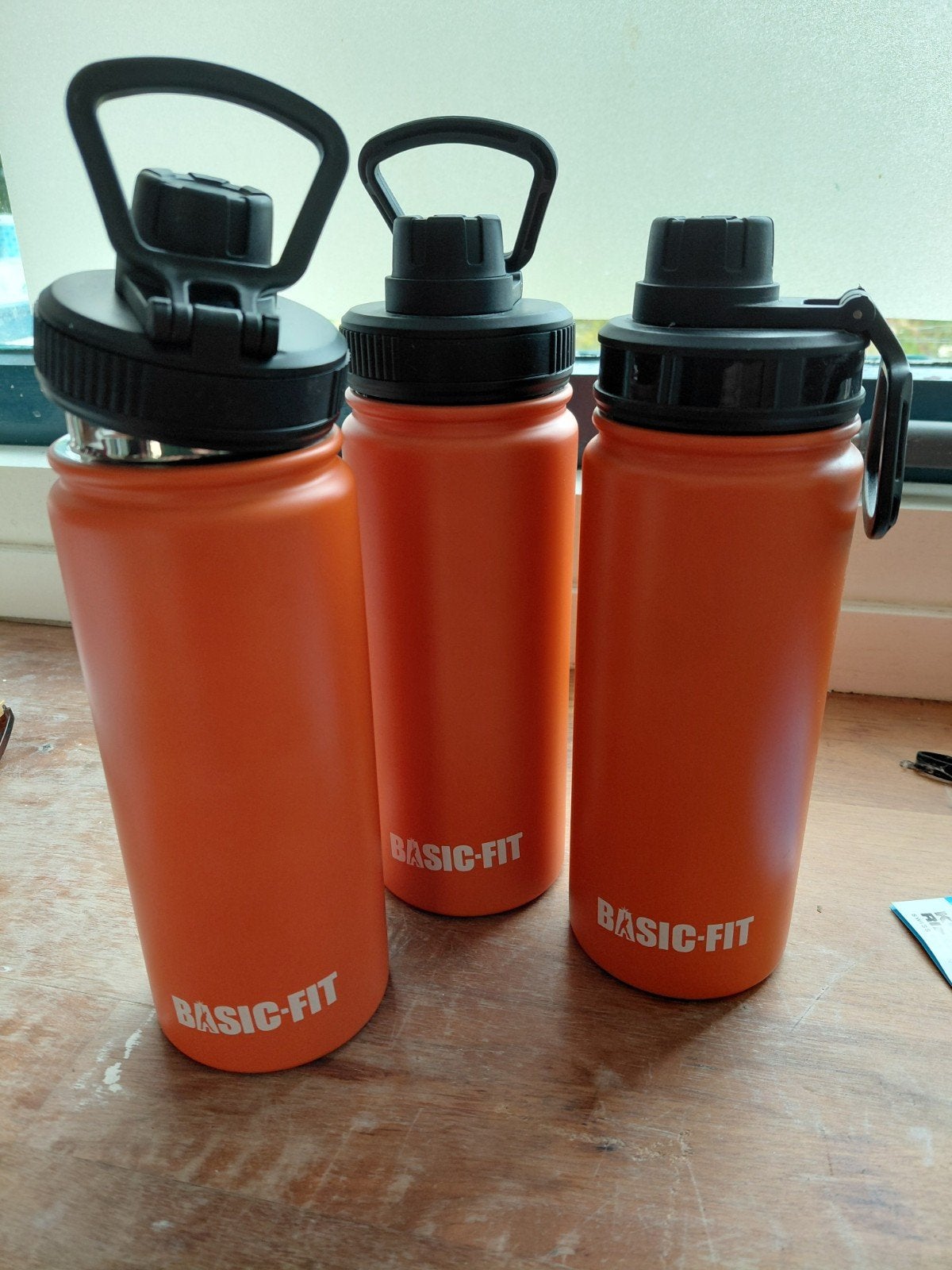 3 Nieuwe Basic-Fit Bidons - Oranje, Ophalen of Verzenden, Nieuw