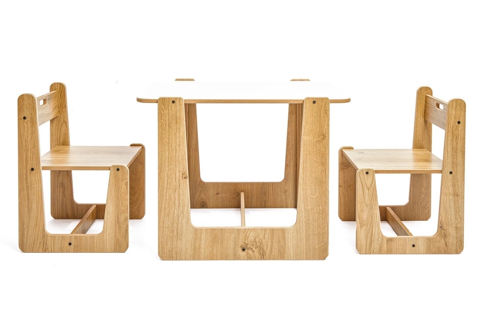 Minerakids Crane Montessori tafel+2 stoelen 0-4 jr NIEUW, Ophalen, Nieuw, Tafel(s) en Stoel(en)