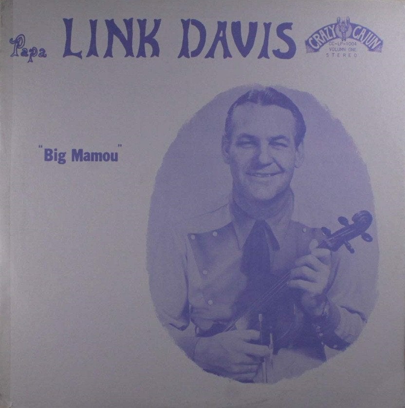 LP Papa Link Davis - "Big Mamou" (Cajun), Ophalen, LP, Gebruikt, 12 inch