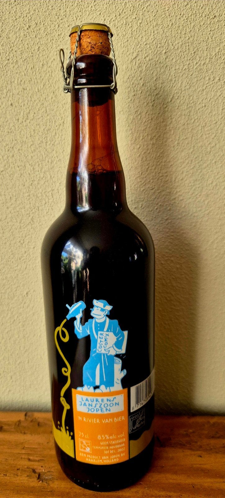 Fles Laurens Janszoon Jopen bier Haarlem 8,5% verzamelaar, Verzamelen, Ophalen of Verzenden, Zo goed als nieuw, Overige merken
