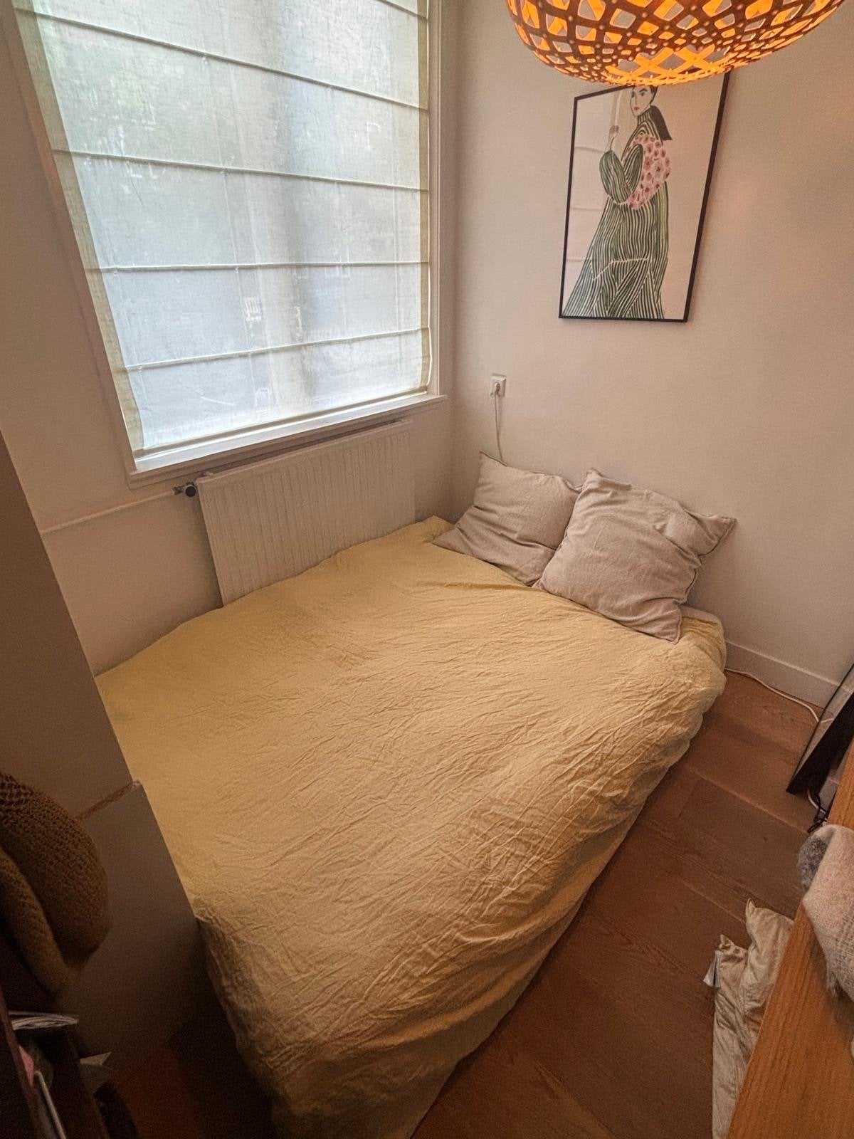 Karup 140cm Futonbank/bed (slaapbank), Ophalen, Eenpersoons, Beige, 80 cm