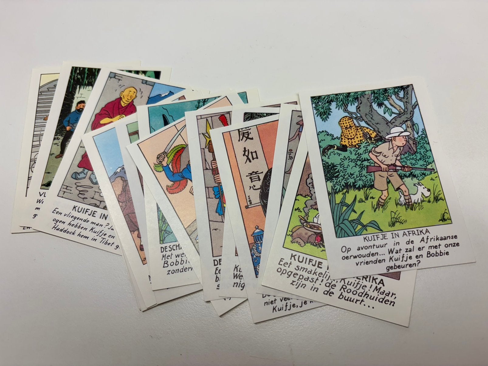 Kuifje/Tintin; Casterman plaatjes van Kuifje 1988, Ophalen of Verzenden, Kuifje, Zo goed als nieuw, Plaatje, Poster of Sticker