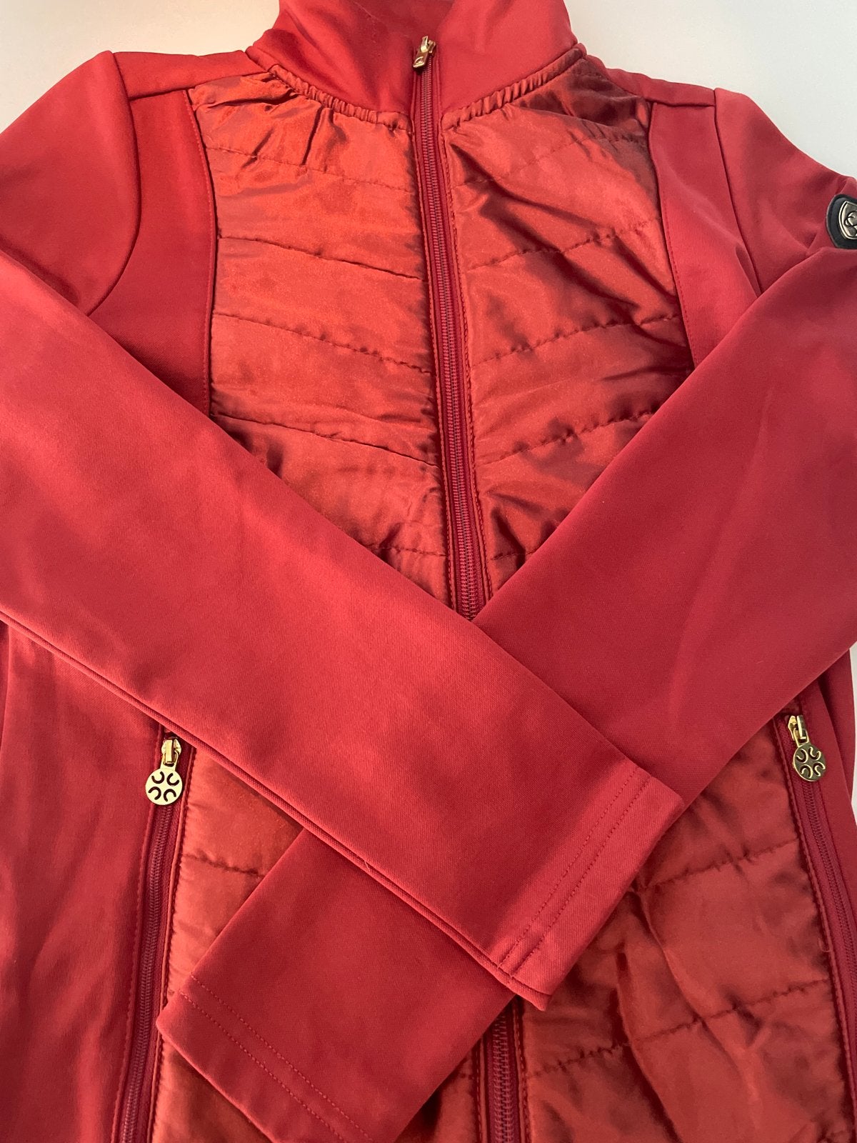 Quur ruiter paardrijden jasje / vest Rood - Maat XS, Overige typen, Ophalen of Verzenden, Zo goed als nieuw, Maat 34 (XS) of kleiner
