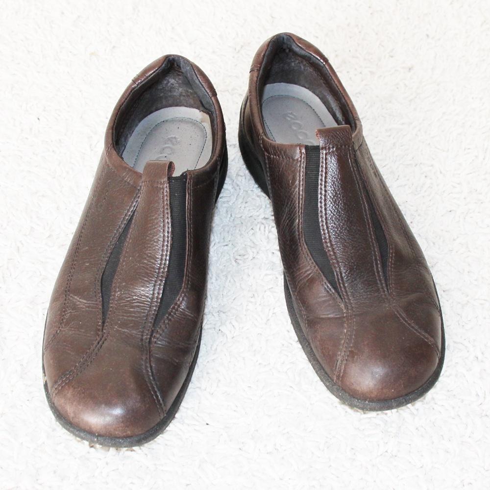 Mooie Leren Ecco Dames Schoenen (Maat 40) € 50,-, Ecco, Bruin, Overige typen, Ophalen of Verzenden