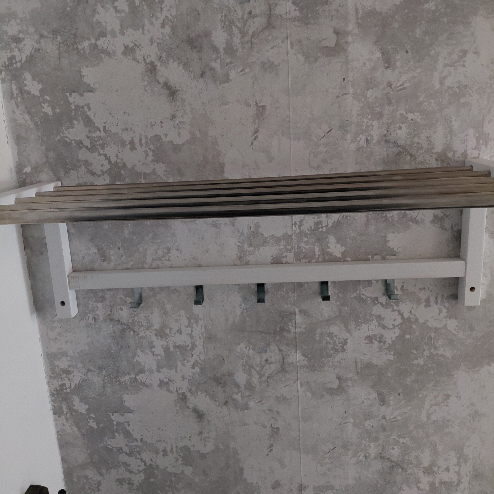 Gratis kapstok met hoedenplank en haken, Gebruikt, Minder dan 100 cm, Hout, Ophalen