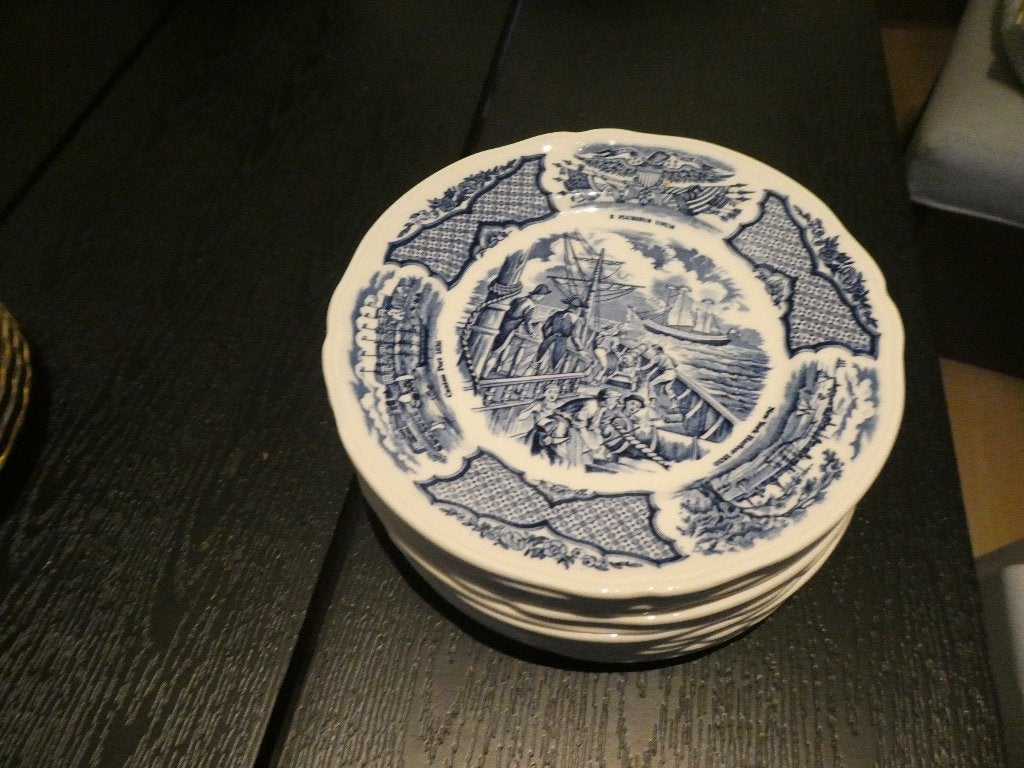 10x Ridgway Fair Winds ontbijtborden / dessertborden, Overige merken, Ophalen of Verzenden, Zo goed als nieuw, Bord(en)