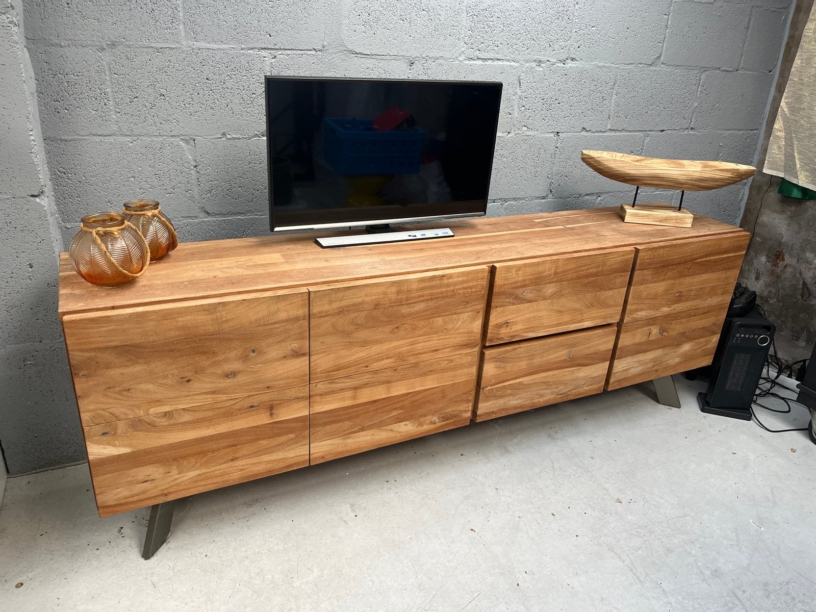 Xooon TV-meubel van massief hout., Ophalen, 150 tot 200 cm, Zo goed als nieuw, Minder dan 100 cm