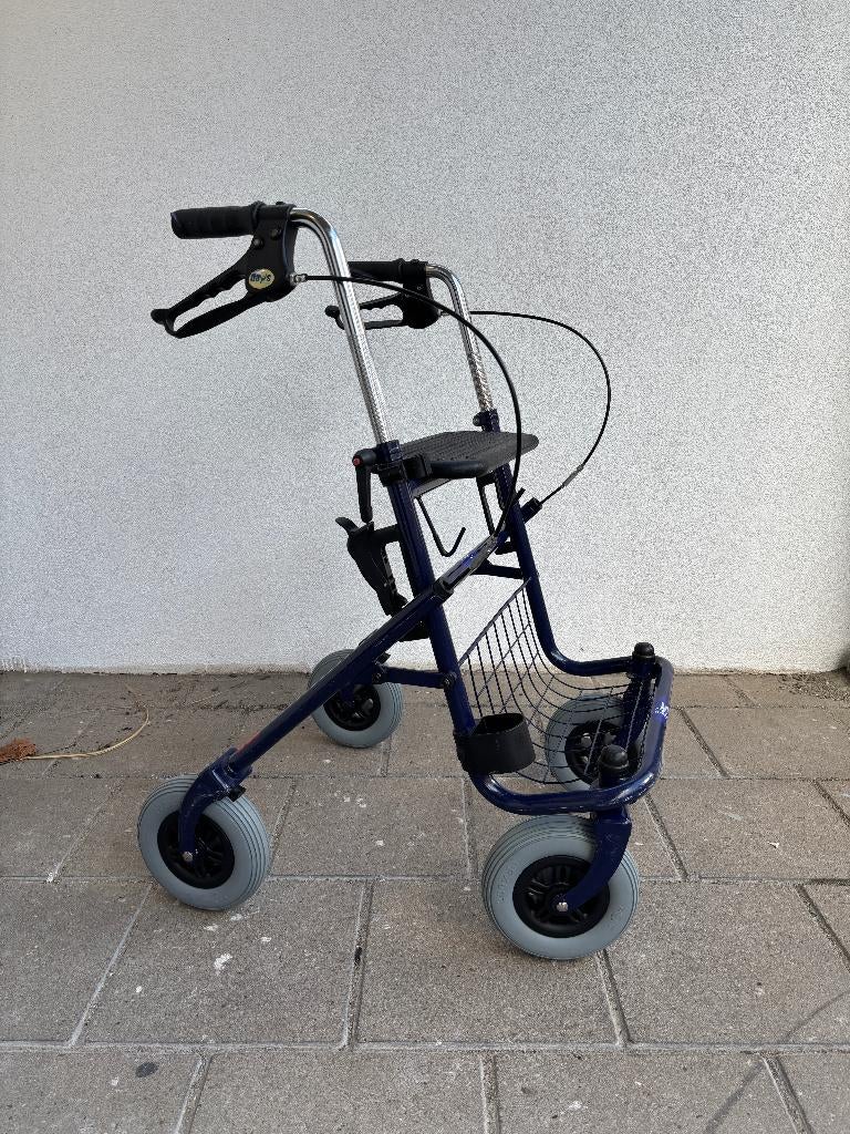 Nr 3… Rollator Days donkerblauw NIEUWE WIELEN, Diversen, Rollators, Gebruikt, ., Opvouwbaar, .