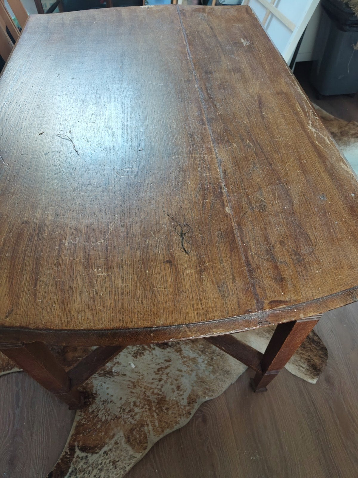 Antieke houten tafel - 65x105x75, Antiek en Kunst, Ophalen