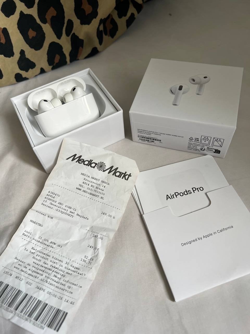 Apple AirPods Pro 3 (USB-C) - Nieuw met garantie, In gehoorgang (in-ear), Actieve ruisonderdrukking, Nieuw, Ophalen of Verzenden