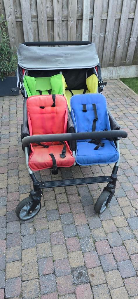Familydoo 4-persoons kinderwagen - Ideaal voor gastouders, Gebruikt, Duowagen, Ophalen, Kinderwagen