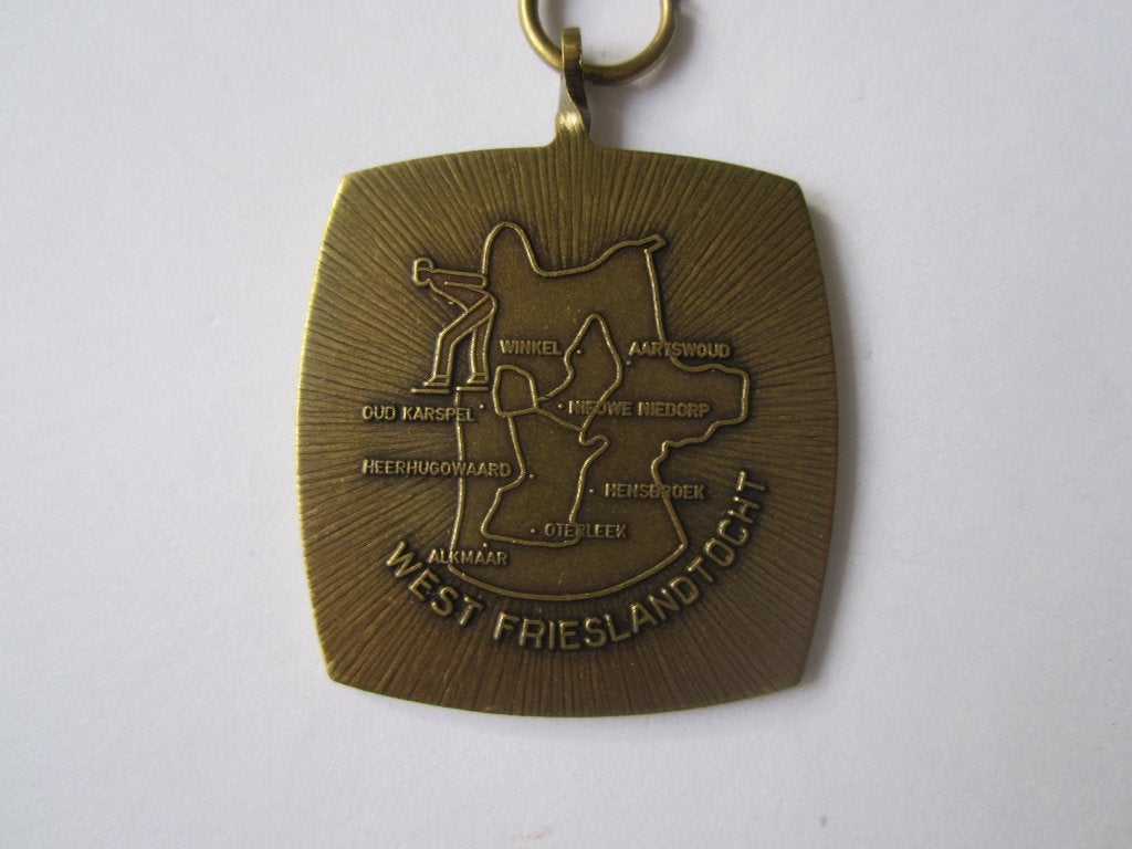 medaille schaatsen N.H., Postzegels en Munten, Penningen en Medailles, Ophalen of Verzenden, Overige materialen, Nederland