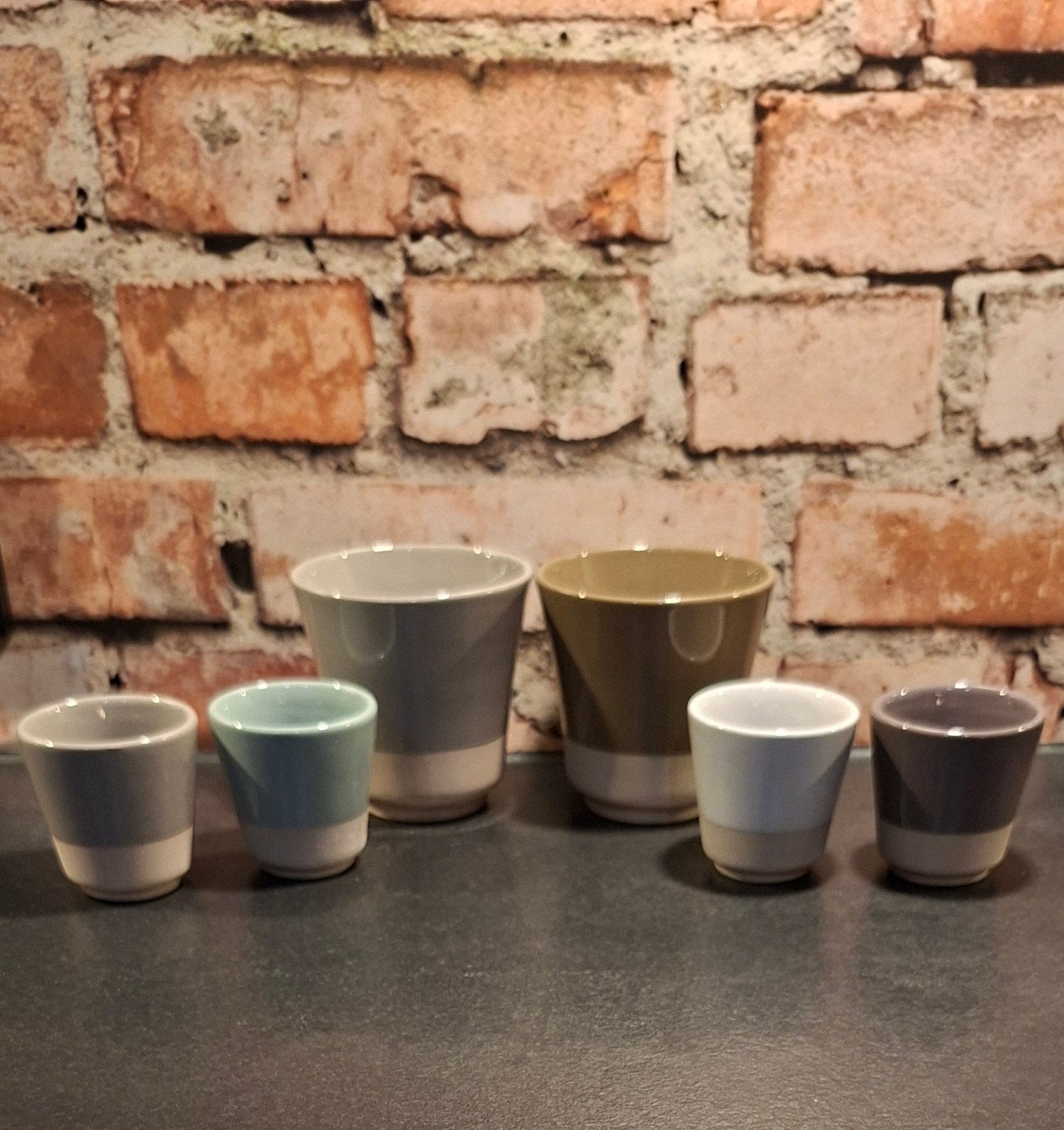 Koffie kopjes Groot (220ml) & Espresso (80ml), Overige typen, Nieuw, Ophalen of Verzenden, Steen/keramiek
