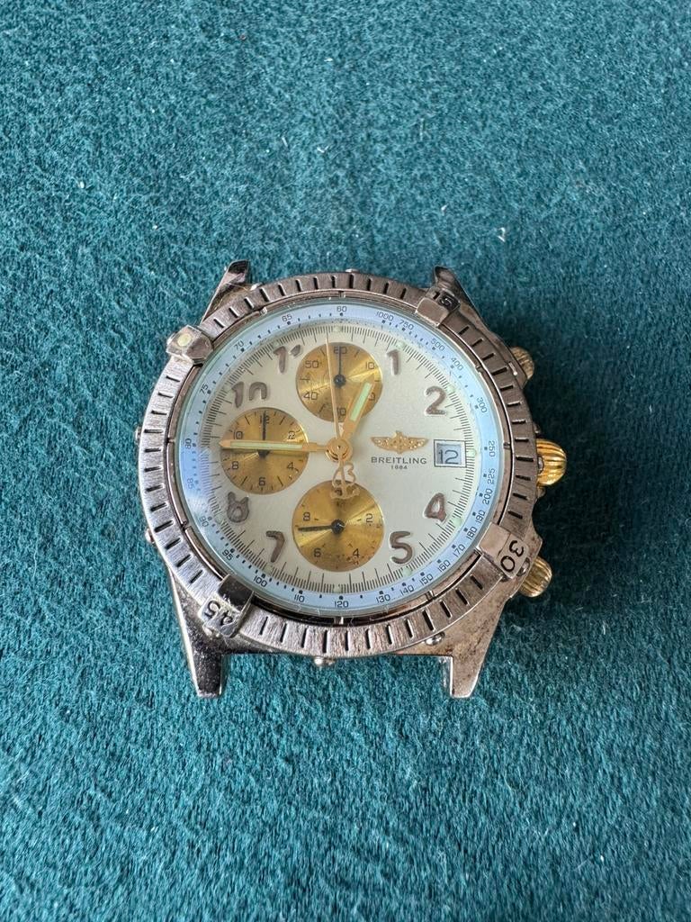 Breitling Chronograph Quartz Herenhorloge – Vintage Two-Tone, Sieraden, Tassen en Uiterlijk, Horloges | Heren, Staal, Breitling