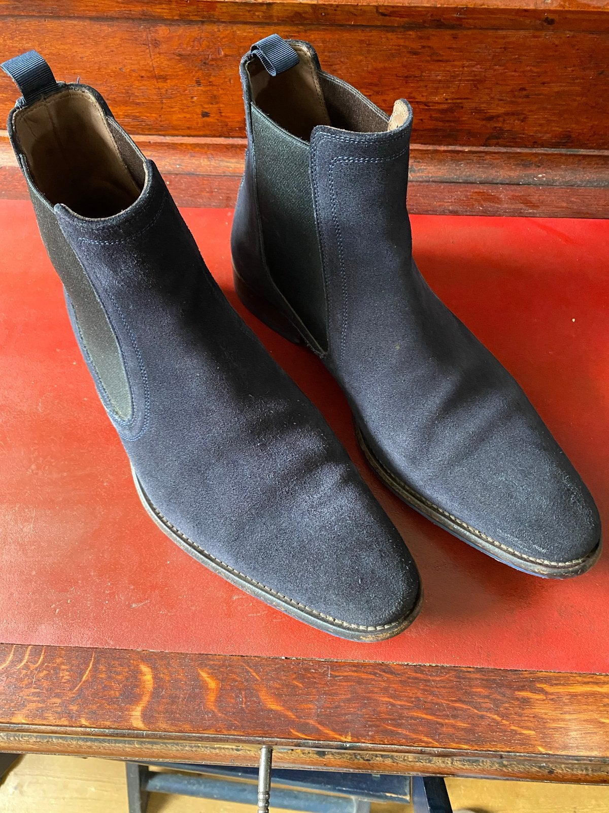 Floris van Bommel suède Chelsea boots - Maat 43, Ophalen of Verzenden, Gedragen, Blauw, Boots