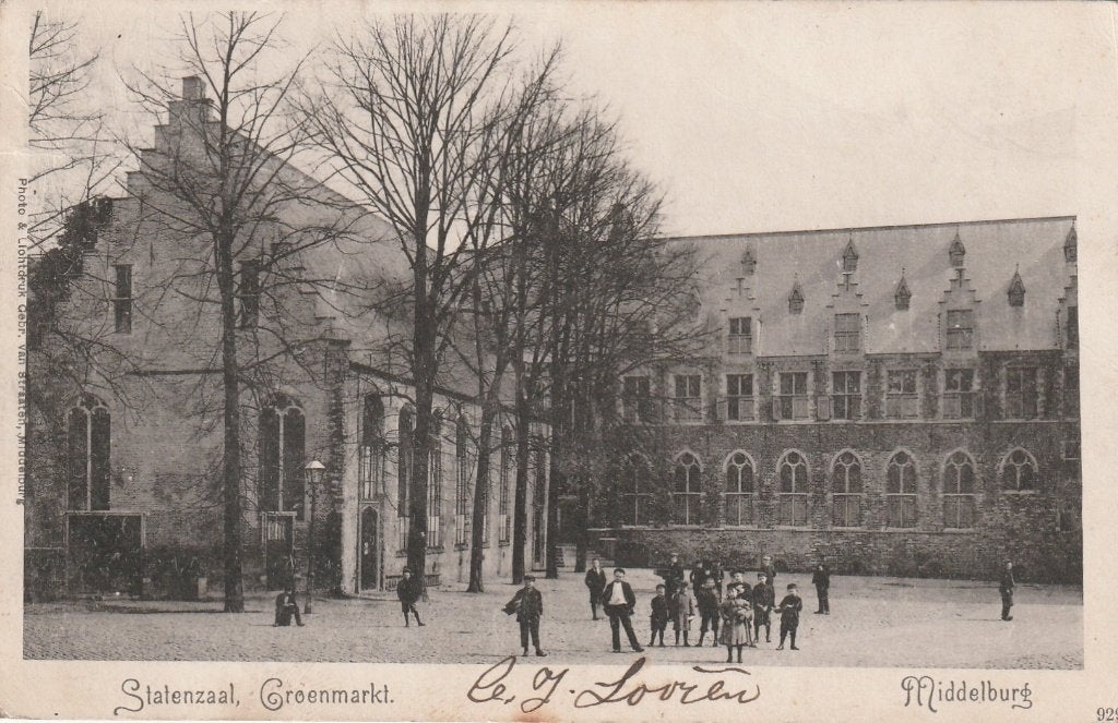 MIDDELBURG Statenzaal Groenmarkt 1903, Verzamelen, Ansichtkaarten | Nederland, Verzenden, Voor 1920, Gelopen, Zeeland