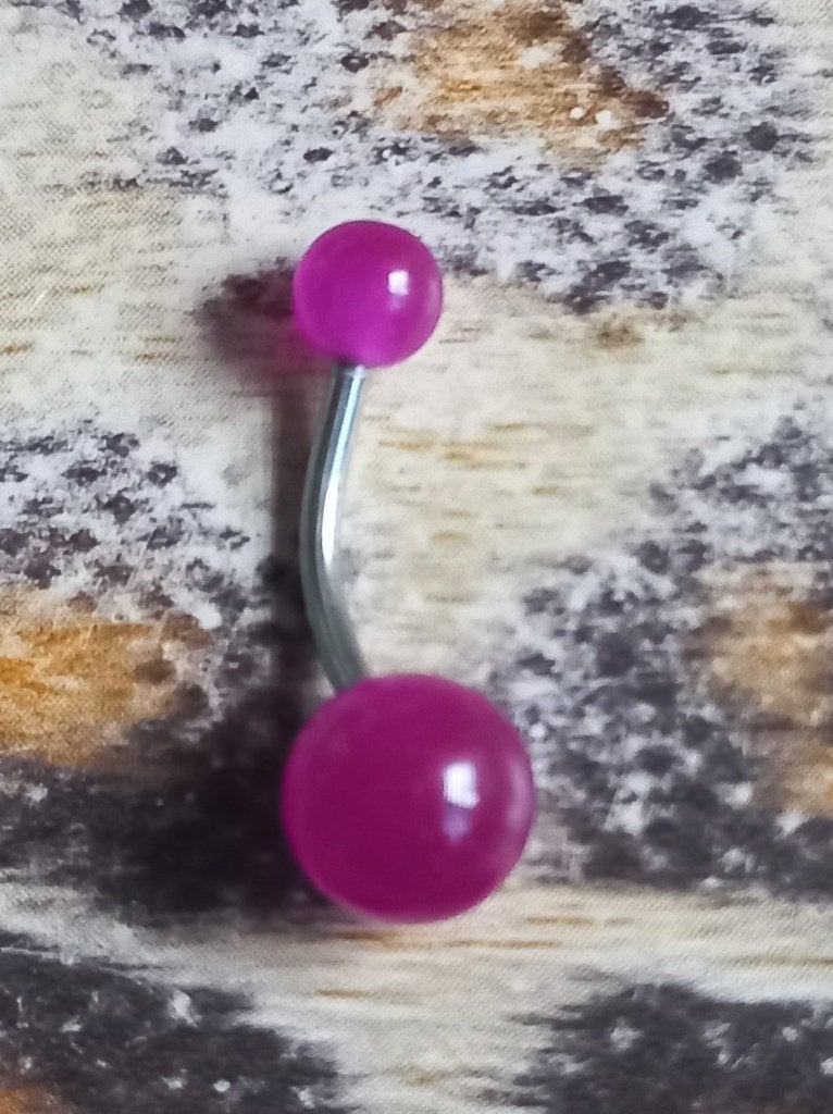 Knal paarse navelpiercing (banana bell), Sieraden, Tassen en Uiterlijk, Piercings, Ophalen of Verzenden, Nieuw, Staal, Navelpiercing