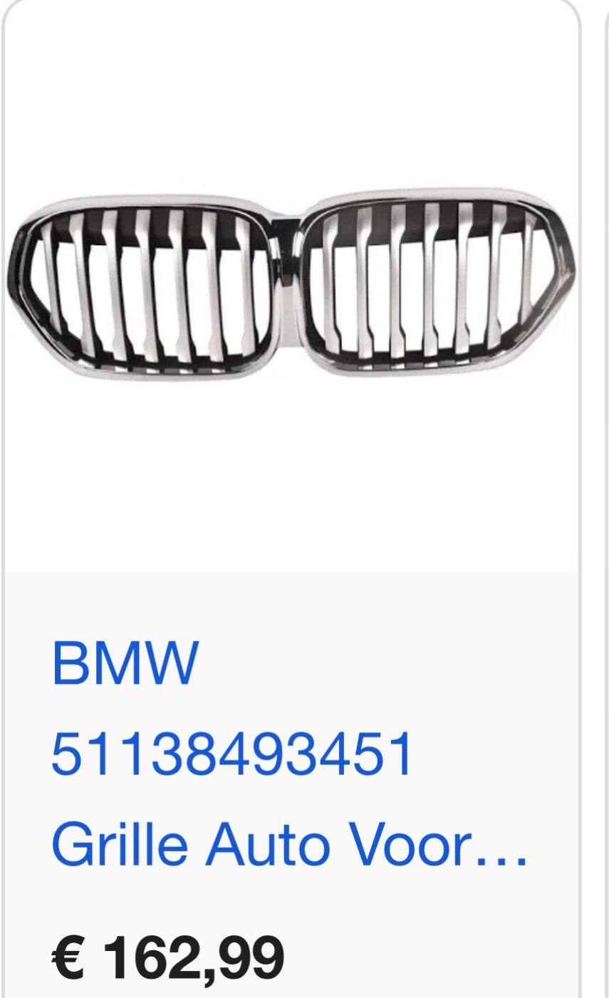 BMW Grill X1 2025 (spliternieuw), Ophalen, Gebruikt, Voor, Bumper