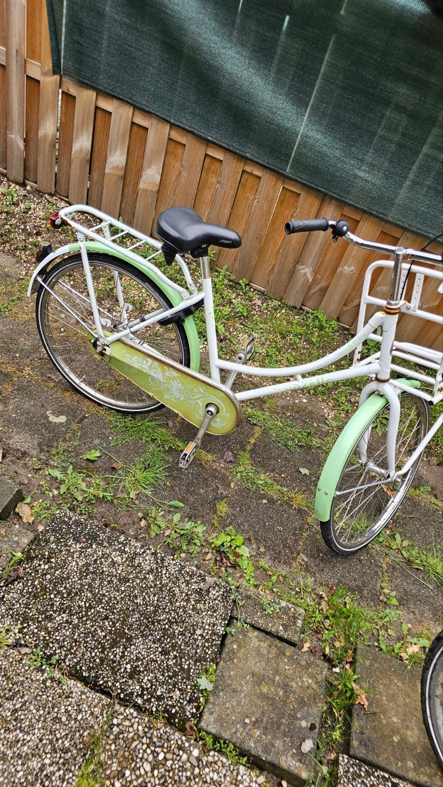Kinderfiets met voordrager en bagagedrager, Fietsen en Brommers, Fietsen | Dames | Damesfietsen, Terugtraprem, Gebruikt, Minder dan 47 cm