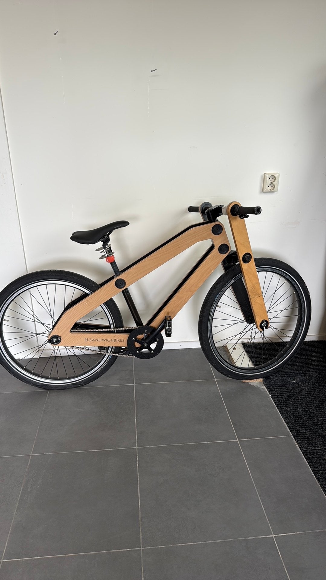 Houten fiets sandwich bike, Ophalen of Verzenden, Zo goed als nieuw, Staal, 24 inch of meer