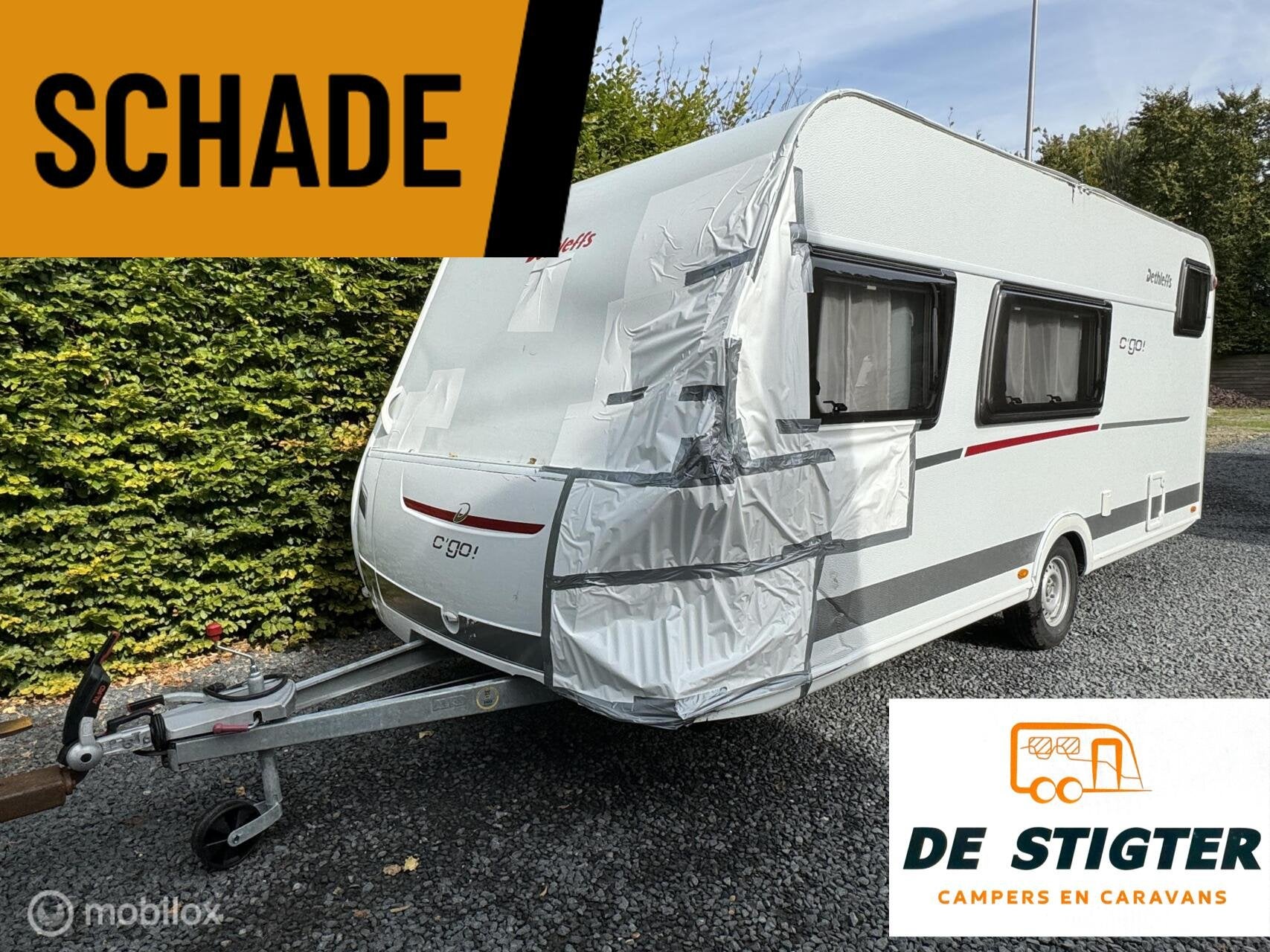 Dethleffs C'go 495 QSK Stapelbedden Vastbed Treinzit, 7 tot 8 meter, Bedrijf, Ringverwarming, Dethleffs