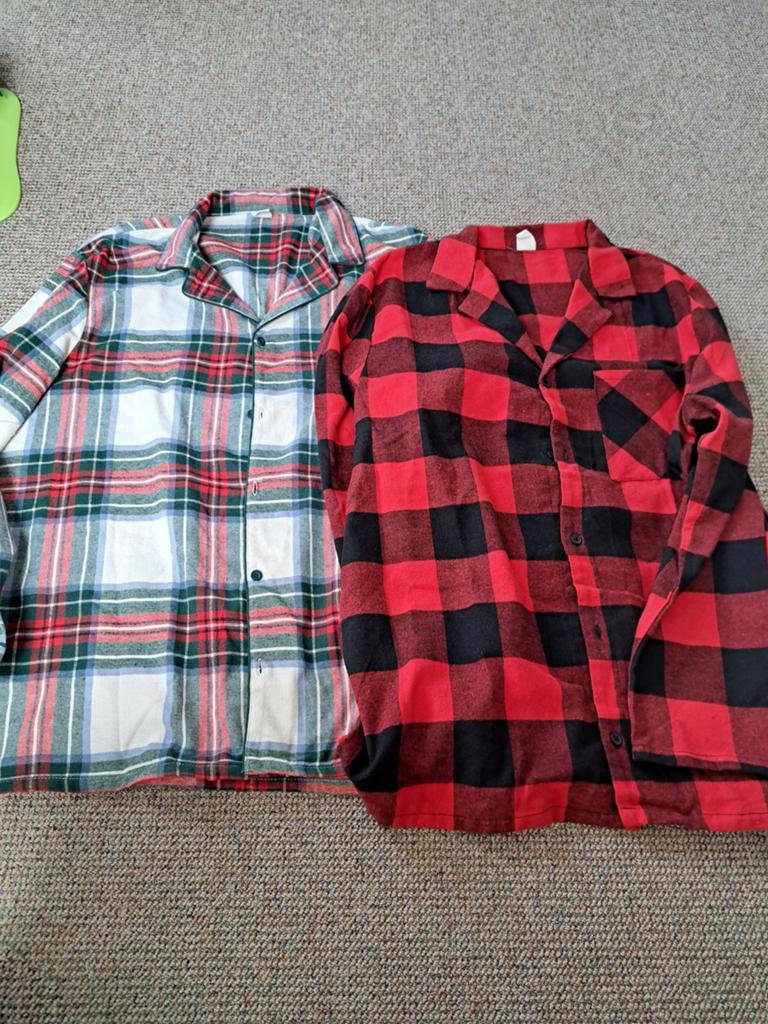 2 flanellen bovenstukken van de Hema, Kleding | Dames, Pyjama's, Hema, Ophalen of Verzenden, Nieuw, Maat 46/48 (XL) of groter
