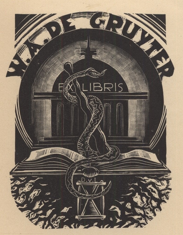 0265 Ex Libris Nederland : Dirk Govert van Luijn, 1940, Verzenden, Ex libris