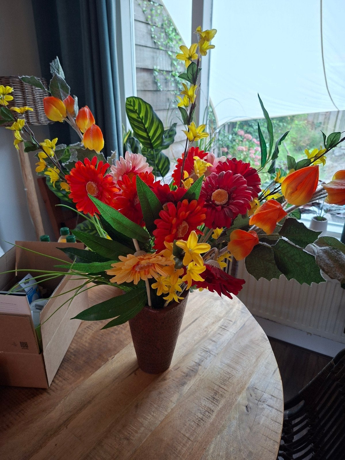 bos kunstbloemen, Ophalen of Verzenden, Zo goed als nieuw, Kunstbloem, Meerkleurig