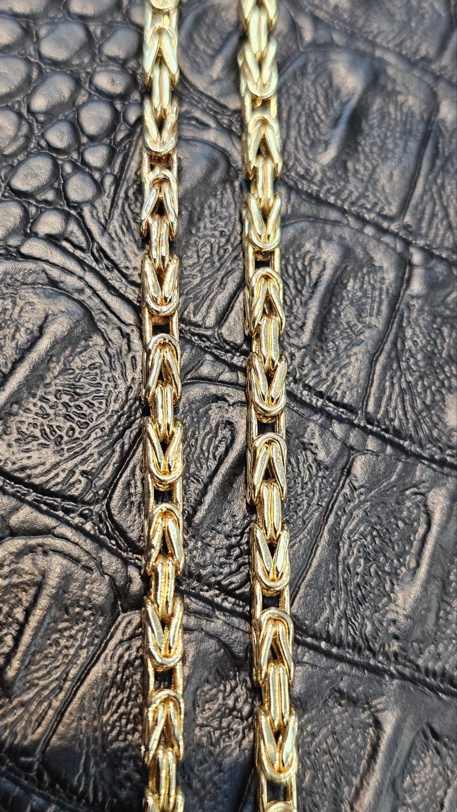 14k gouden Koningsketting 65cm lang, Ophalen of Verzenden, Zo goed als nieuw, Goud, Goud