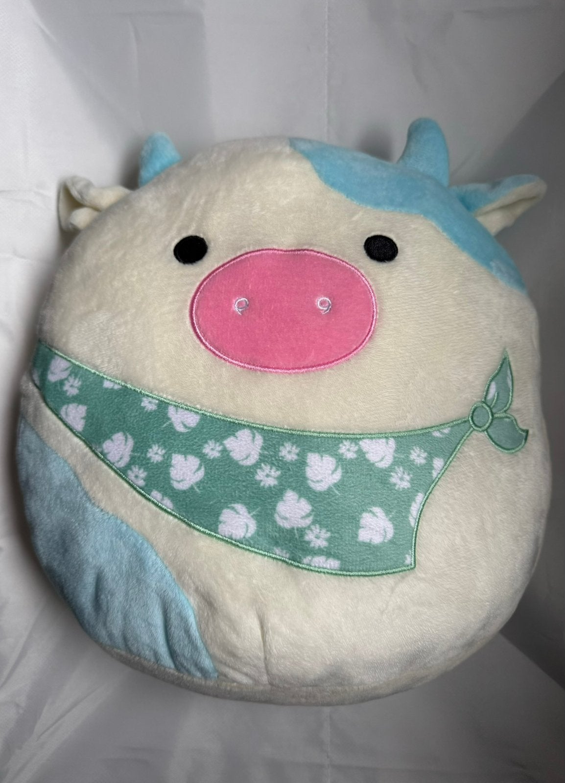 Koe - pluche knuffel kussen, Ophalen of Verzenden, Zo goed als nieuw, Koe, Middelgroot (20 tot 80 cm)