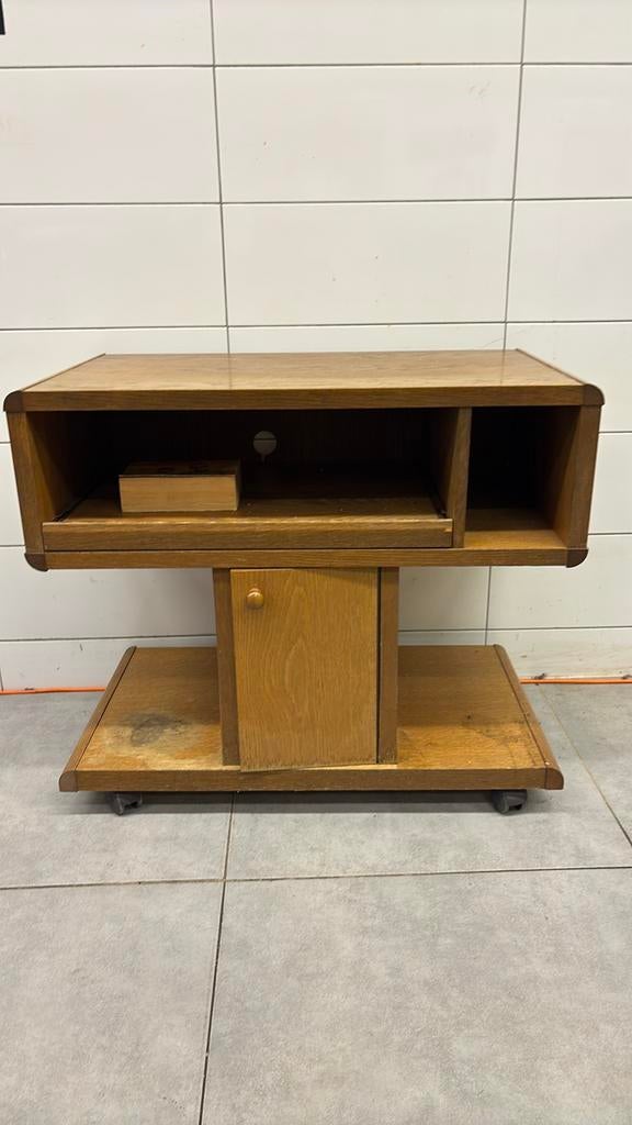 Vintage jaren '70 tv-kastje / platenspeler meubel, Antiek en Kunst, Antiek | Meubels | Kasten, Ophalen