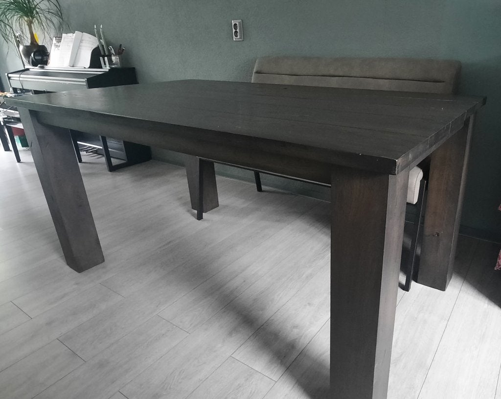 Eiken eettafel 160x90, Ophalen, Gebruikt, Eikenhout, 50 tot 100 cm
