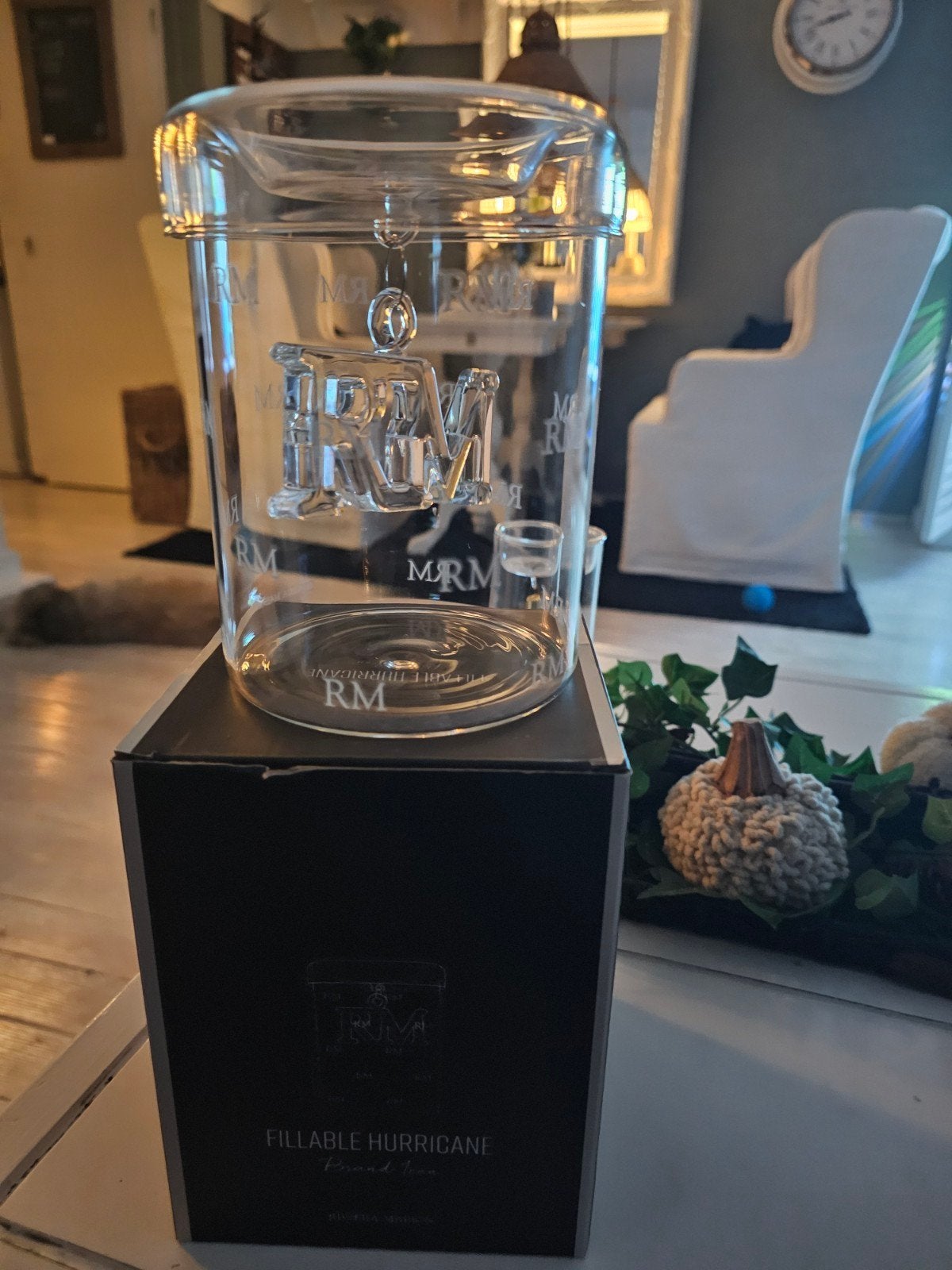 Riviera Maison Fillable Hurricane, Verzenden, Nieuw, Glas, Landelijk
