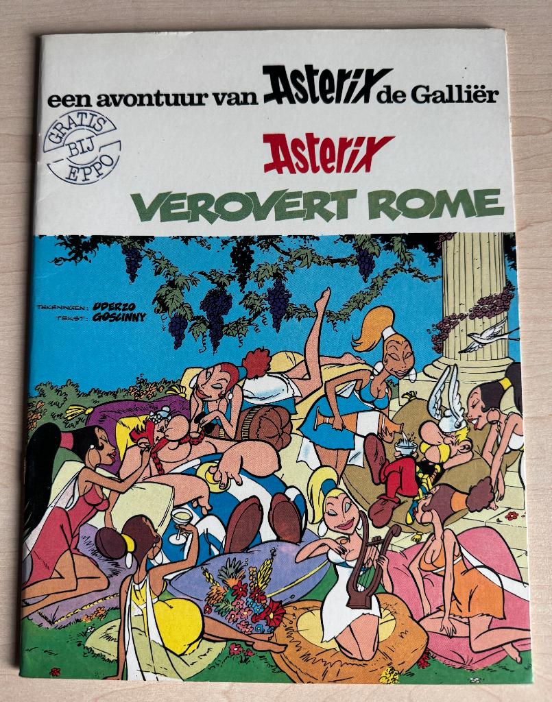 Uniek Stripboek Asterix Verovert Rome 1976 Albert Uderzo, Eén stripboek, Ophalen of Verzenden, Zo goed als nieuw, Albert Uderzo