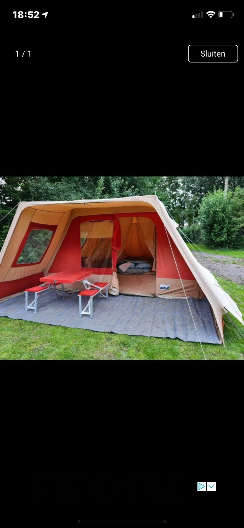 Vrijbuiter 6-persoons tent met 3 slaapcabines, Ophalen, Gebruikt, Meer dan 6