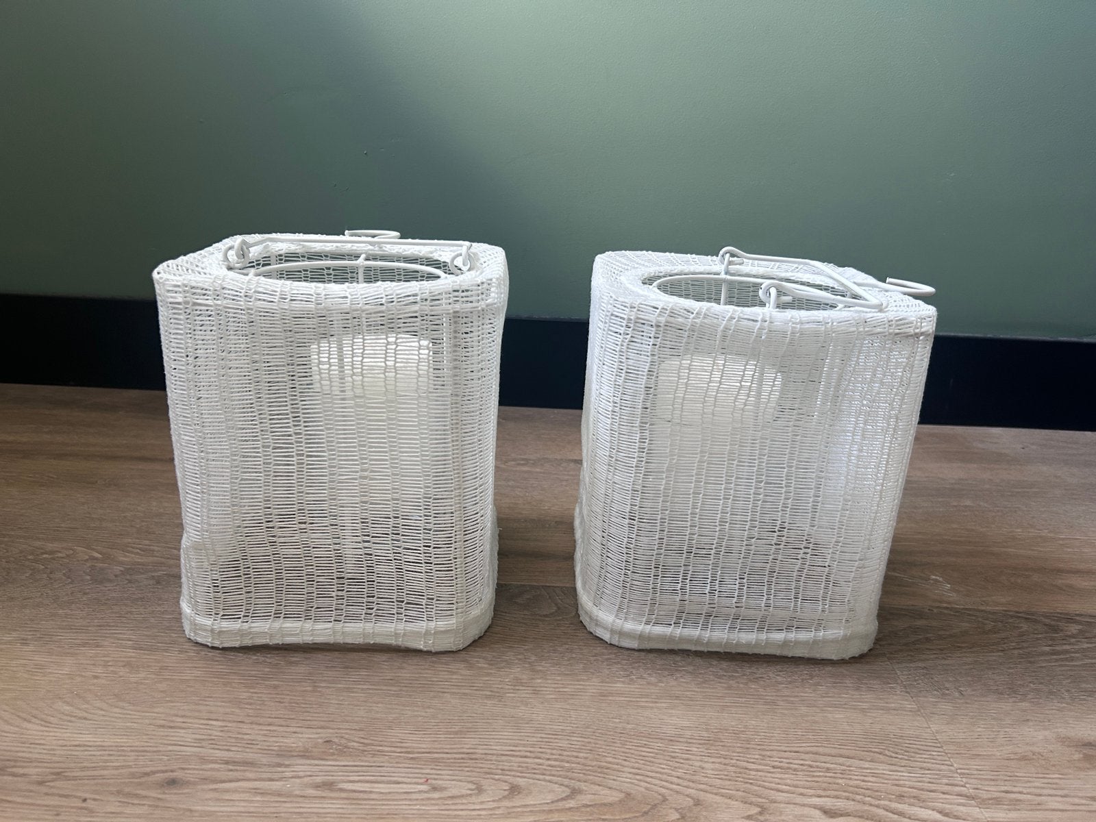 Witte lantaarns inclusief kaars, Ophalen, Overige materialen, Lantaarn, Wit