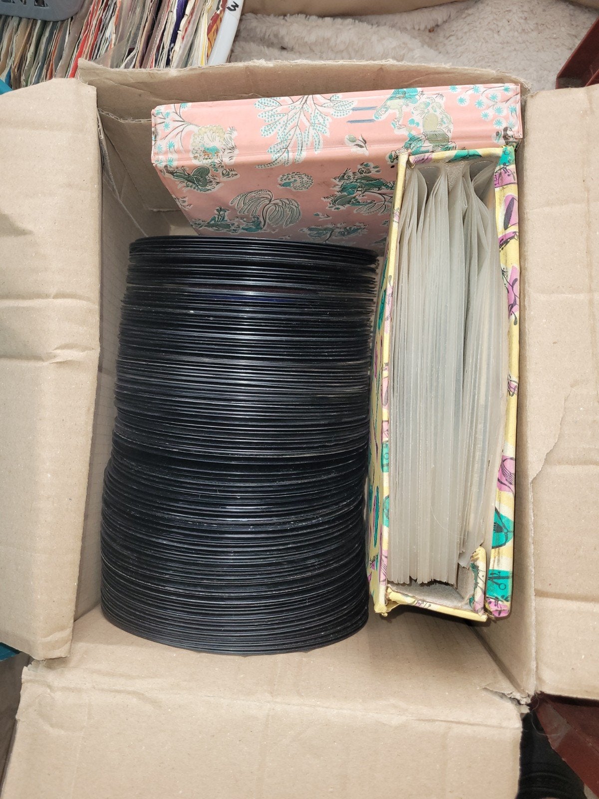 Doosje 7 inch vinyl singeltjes voor  jukebox, Gebruikt, Overige genres, 7 inch, Ophalen of Verzenden