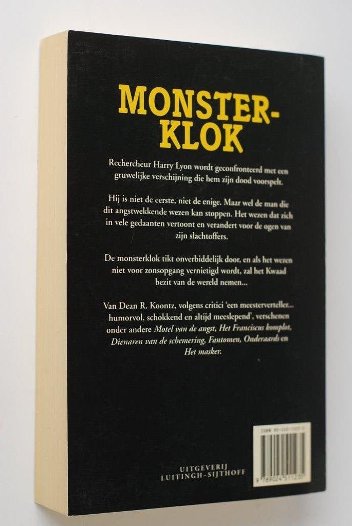 De monsterklok - Dean R. Koontz (1993) Horror Thriller, Verzenden, Dean R. Koontz, Zo goed als nieuw