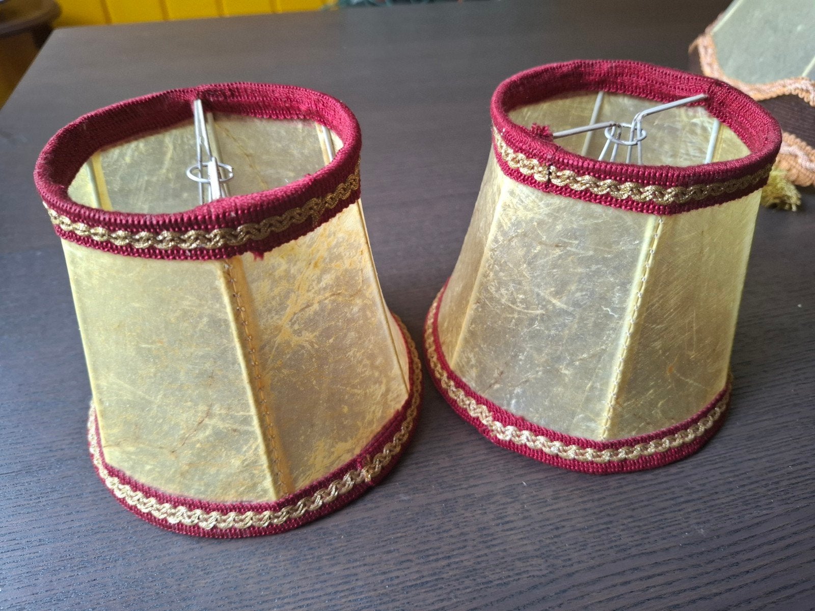 Set van 2 kleine varkensblaas lampenkappen en 1 grotere, Ophalen, Gebruikt, Overige typen, Overige materialen