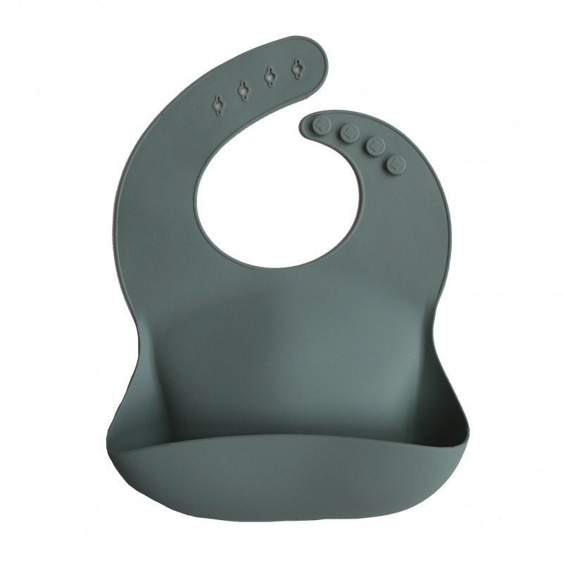 Siliconen Bib Slab Baby Babyslab Cambridge Blue Mushie, Nieuw, Support@mushie.com, Kraamcadeau, 5870 W Fuqua Street - Suite 200 Houston, TX, 77085