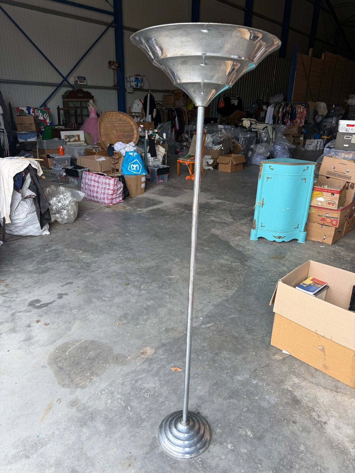 Vintage Vloerlamp Uplighter - Metaal, Ophalen, Gebruikt, Metaal, 150 tot 200 cm