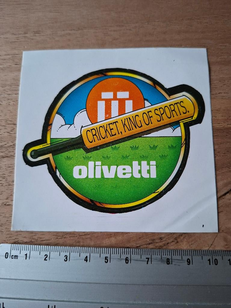 Sticker cricket olivetti, Verzamelen, Ophalen of Verzenden, Zo goed als nieuw, Sport