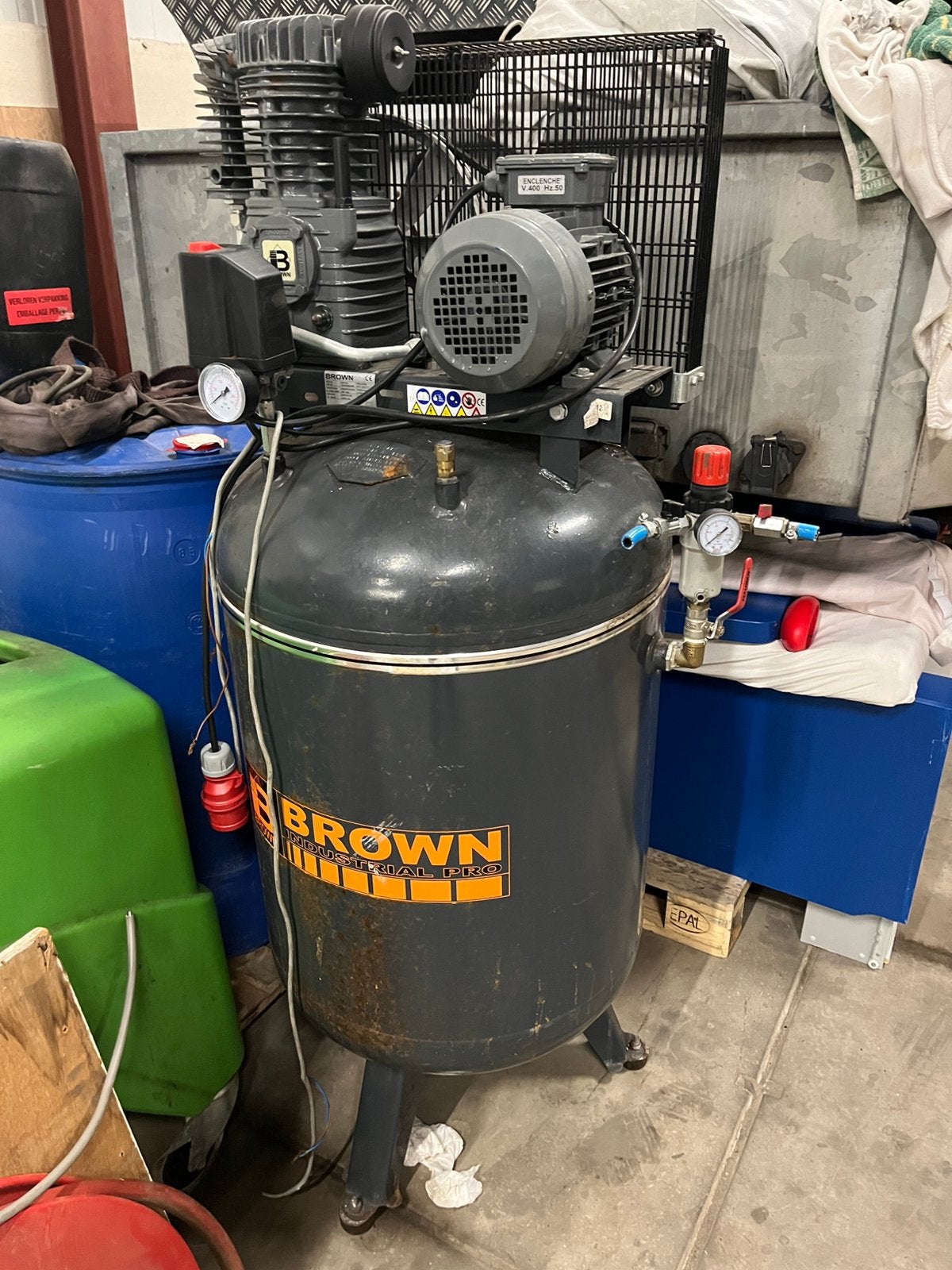 Compressor 380 volt 5 kw, Gebruikt, Olievrij, 10 bar of meer, 100 liter of meer