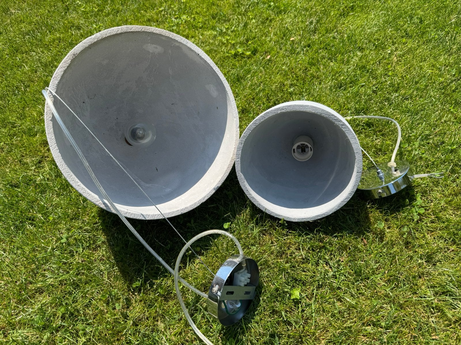 Betonnen landelijke/industriële hanglampen, Ophalen, Gebruikt, Overige materialen, Minder dan 50 cm