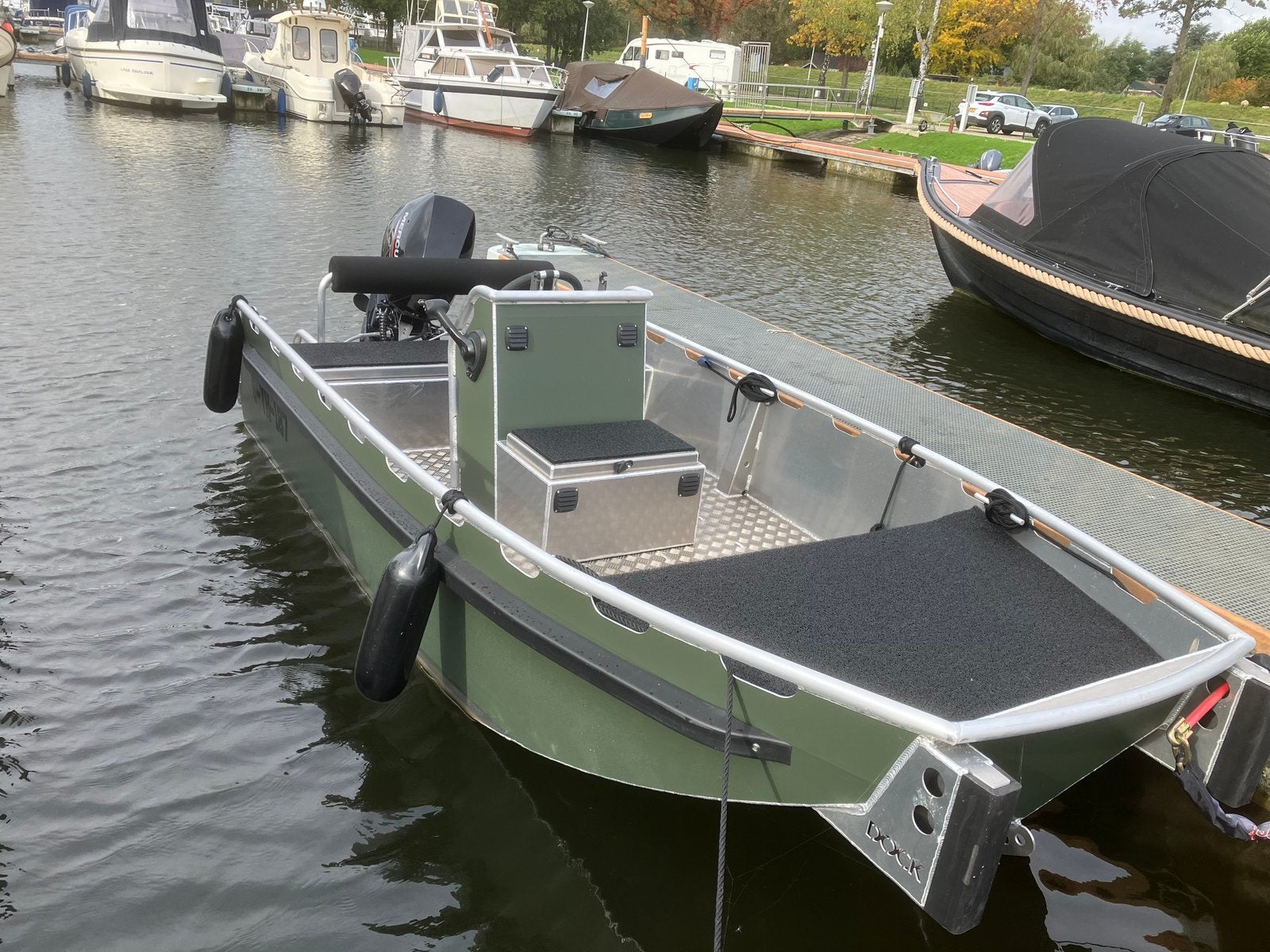 Dock steel 400 uit 2024 met 30 pk Mercury buitenboordmotor, Ophalen, Overige merken, Gebruikt, Aluminium
